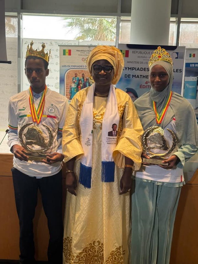 Olympiades nationales de Mathématiques 2025 : Amadou Woury Diallo et Fatoumata Wane couronnés Roi et Reine