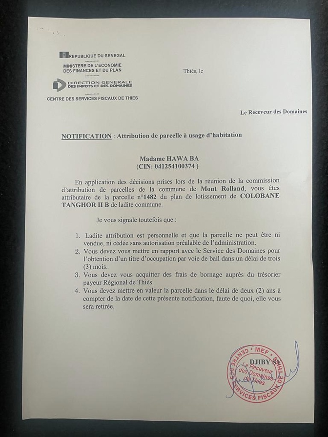 Affaire foncière présumée à Thiès : Mamoudou Sy et 49 émigrés s’apprêtent à porter plainte à Dakar, contre Mor Guèye alias Sope Naby (Documents) Affaire foncière présumée à Thiès : Mamoudou Sy et 49 émigrés s’apprêtent à porter plainte à Dakar, contre Mor Guèye alias Sope Naby (Documents)