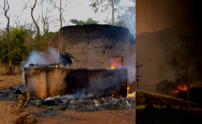 Incendie volontaire à Mbane : une  case ravagée et deux poteaux électriques calcinés à Temeye