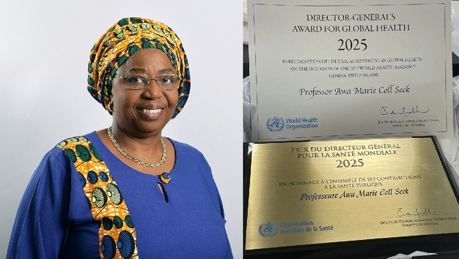 Santé mondiale : Eva Marie Coll Seck honorée par l’OMS, pour son engagement exceptionnel