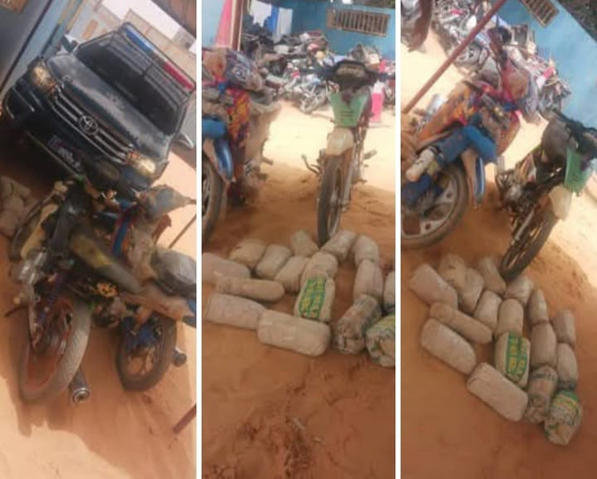 Lutte contre le trafic de drogue : La Brigade de proximité de Diass saisit 16 kg de chanvre indien et deux motos
