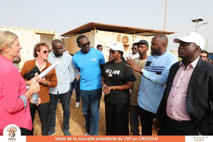 Photos : Visite de la présidente du CIO au Crous de Diamniadio, en prélude aux JOJ 