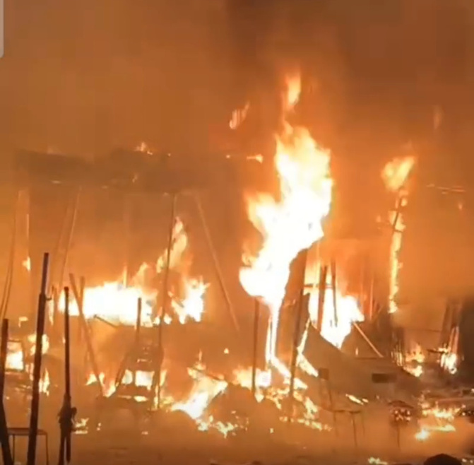 Touba : Un violent Incendie ravage encore le marché Ocass