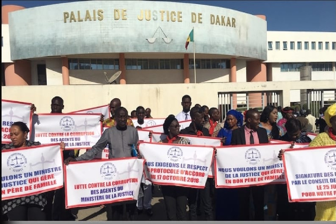 Justice : Le SYTJUST décrète une grève de 48 heures pour exiger le respect des engagements de l’État