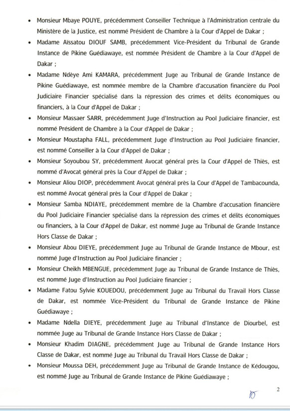 Le Conseil supérieur de la magistrature procède à d’importantes nominations