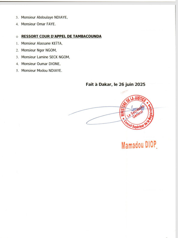 Le Conseil supérieur de la magistrature procède à d’importantes nominations