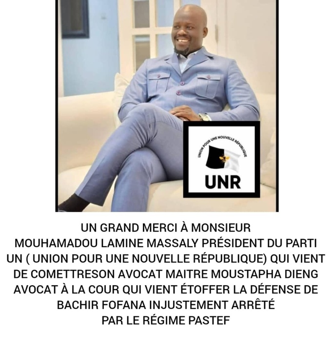 Pour la défense du journaliste Bachir Fofana : Mouhamadou Lamine Massaly, président de l’UNR commet son avocat, Me Moustapha Dieng