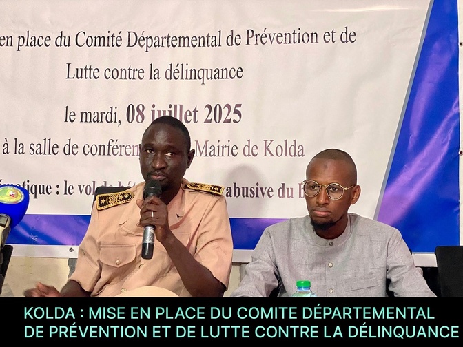 Kolda : En collaboration avec l’ASP, création d’un Comité départemental de lutte contre la délinquance, pour renforcer la sécurité locale Kolda : En collaboration avec l’ASP, création d’un Comité départemental de lutte contre la délinquance, pour renforcer la sécurité locale