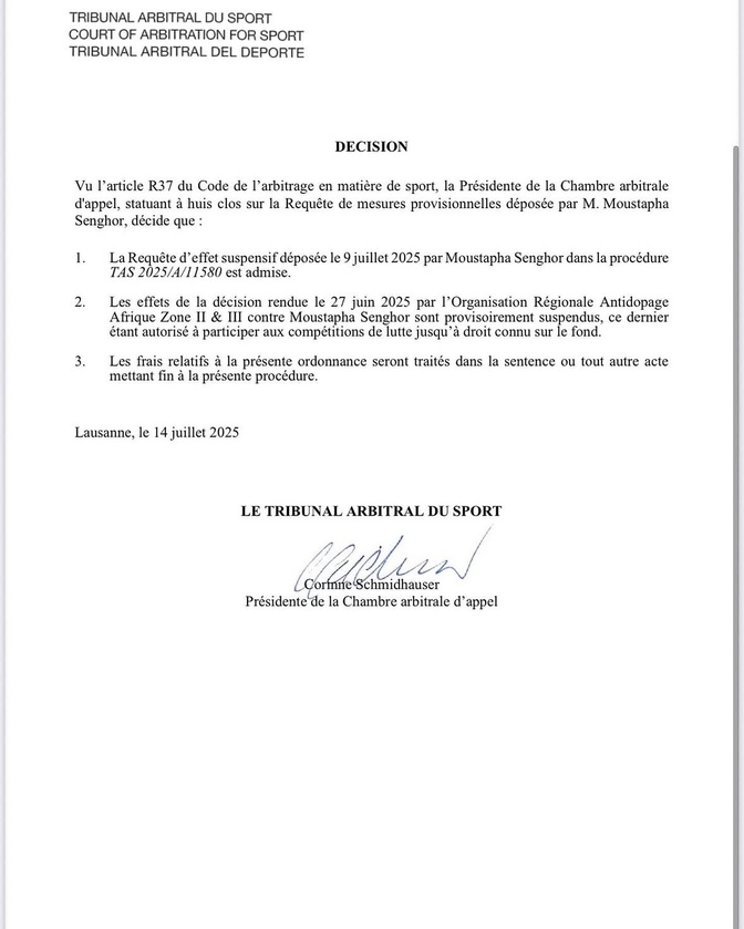 Le tribunal arbitral admet la requête d’effet suspensif de Siteu : Son combat avec Balla Gaye II, prévu ce 22 juillet prochain, sauvé
