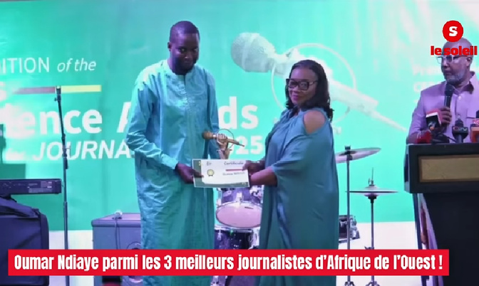 Prix d’excellence journalistique : Oumar Ndiaye fait « briller Le Soleil » à la CEDEAO