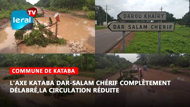 Commune de Kataba : L'axe Kataba-Dar Salam Chérif complètement défoncée, la circulation réduite