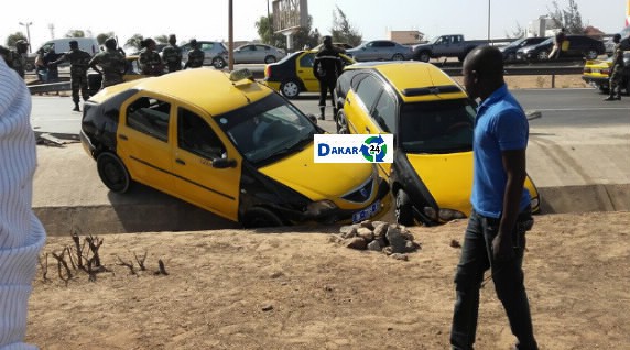 Accident sur l’autoroute: Un Camion Militaire heurte des véhicules et blesse une vieille femme