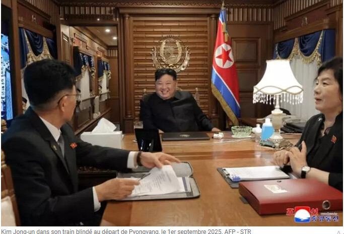 Kim Jong-un est arrivé en Chine pour une rencontre multilatérale inédite avec Xi Jinping et Vladimir Poutine