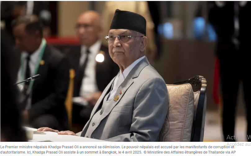 Népal: Le Premier ministre KP Sharma Oli annonce sa démission, après des manifestations meurtrières