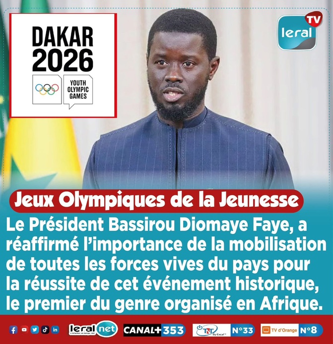 Dakar JOJ2026 : Une opportunité historique pour le Sénégal et l’Afrique