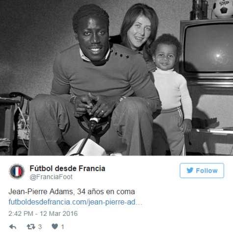Le triste destin de ce Franco-sénégalais : Jean-Pierre Adams est dans le coma depuis 34 ans