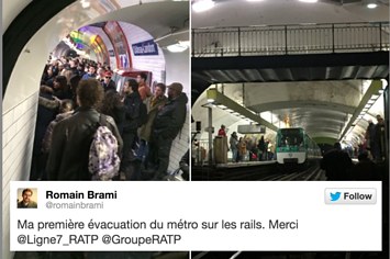 C’était le bordel dans le métro à Paris alors les gens ont marché sur les rails