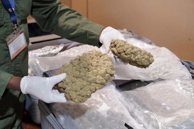 AIBD : Du haschich d’un poids total de 32,686 kg en provenance de l’étranger, saisi