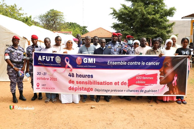 Lutte contre les cancers féminins : Avec la Police nationale, 802 dépistages réalisés lors de la journée Octobre Rose à l’UIDT