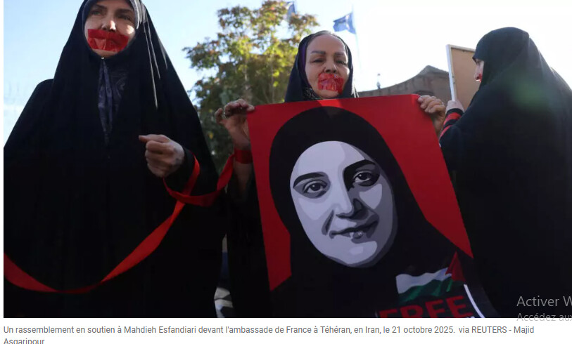 L'Iran annonce la libération de Mahdieh Esfandiari en France et son transfert à l’ambassade de Paris