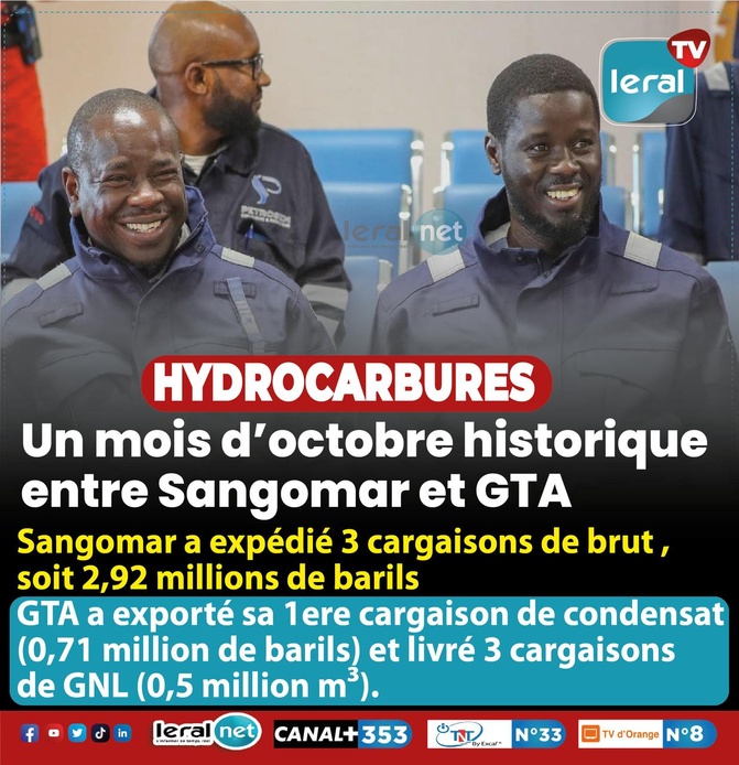 Hydrocarbures : Un mois d’octobre historique entre Sangomar et GTA