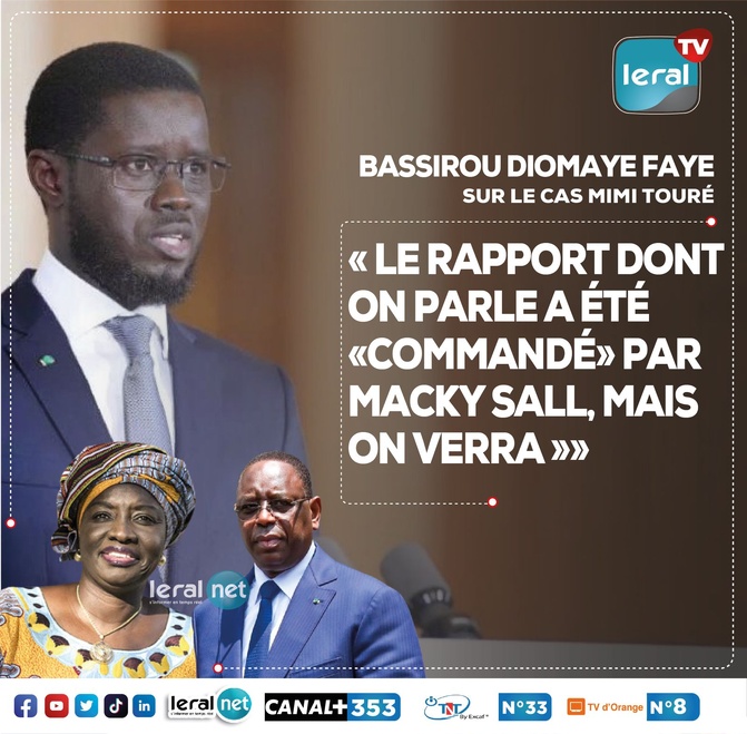Bassirou Diomaye Faye sur le cas Mimi Touré : “ Ce rapport a été “commandé” par Macky Sall”