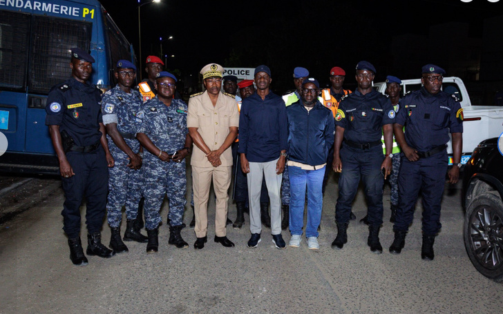 Photos : Ministre de l’Intérieur et de la Sécurité publique, présent à une opération de sécurisation combinée Police- Gendarmerie à Dakar, ce week-end
