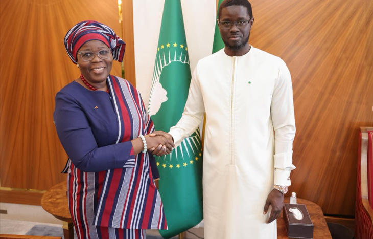 Photos : Le président de la République a reçu en audience Mme Mariam YERIMA, Vice-Présidente et Grande Chancelière des Ordres nationaux du Bénin, ce jeudi