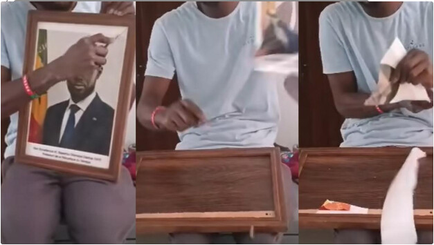 Après avoir publiquement déchiré la photo de Diomaye Faye: Le jeune patriote Bachir Syll, arrêté Après avoir publiquement déchiré la photo de Diomaye Faye: Le jeune patriote Bachir Syll, arrêté