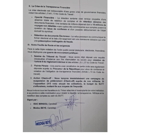 Le Sutt en crise de légitimité : Les candidats dénoncent un « simulacre d’élections » et exigent l’annulation immédiate du scrutin