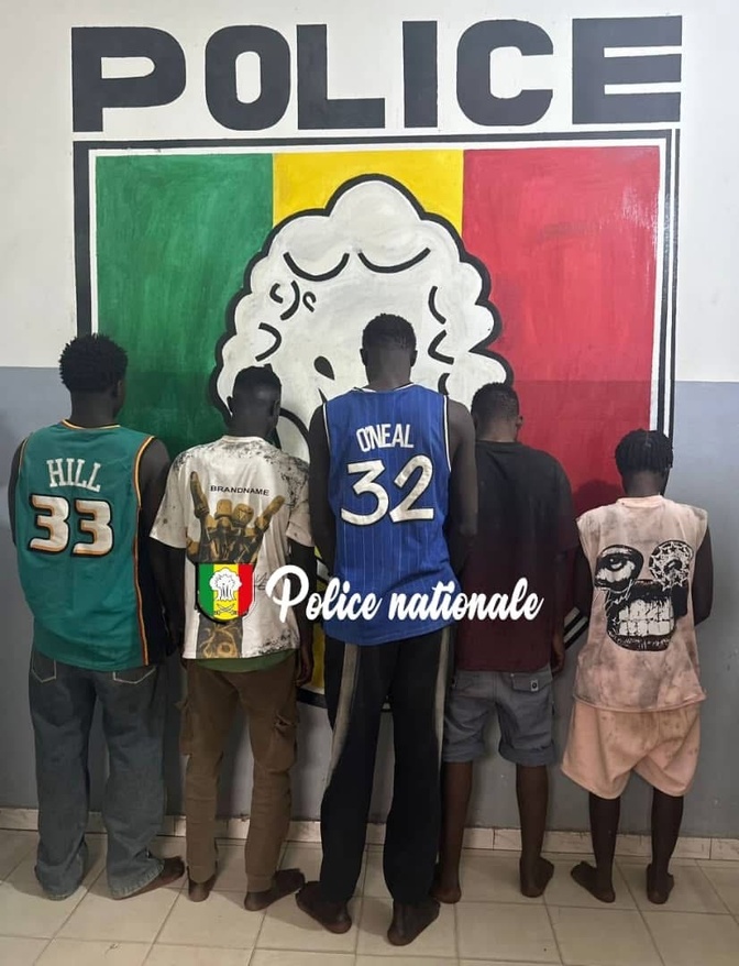 Kaolack: Cinq individus arrêtés pour vol avec usage de la violence et séquestration