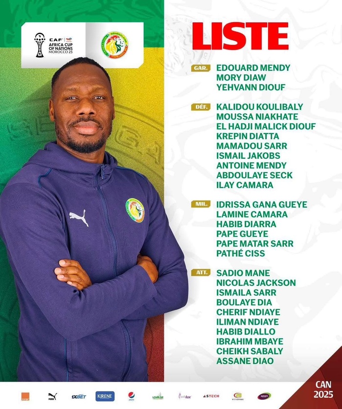En route pour la CAN 2025 : voici les 28 Lions appelés par Pape Thiaw