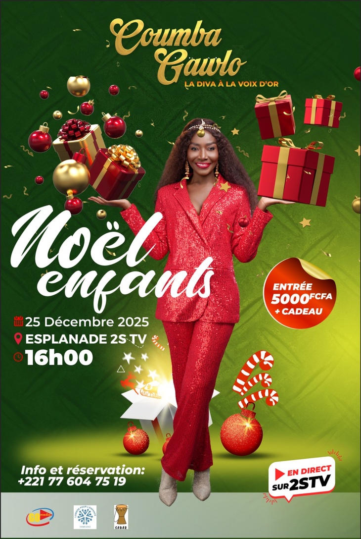 Noël Enfants avec Coumba Gawlo : Un moment festif, de retrouvailles, le 25 décembre à l'esplanade de 2STV