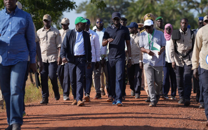 Photos / Casamance : le Président de la République, Bassirou Diomaye Faye, s’est rendu à Coubalan, département de Bignona, pour une visite consacrée au volet agricole