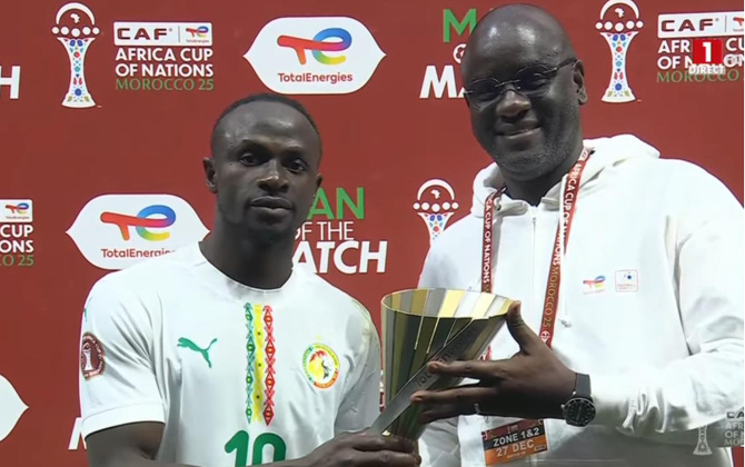 CAN 2025/Sénégal–RDC : Sadio Mané, désigné homme du match
