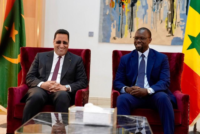 Coopération Sénégal–Mauritanie : Moctar Ould Djay accueilli par Ousmane Sonko