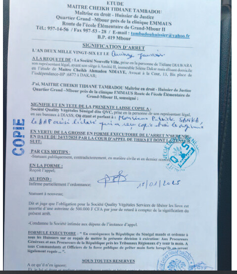 Non respect d’une décision de justice et de sa formule exécutoire par QVS: Le juge engage la responsabilité de l’État