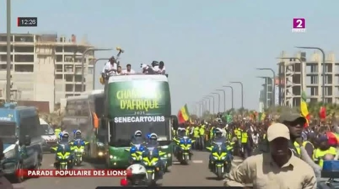 Parade des champions d’Afrique dans les rues de Dakar (Photos)