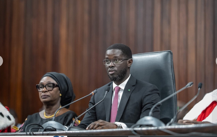 Photos : Le président de la République, Bassirou Diomaye Faye à la cérémonie officielle de rentrée solennelle des Cours et Tribunaux, ce matin