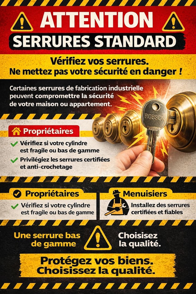 Sénégal : Vigilance sur certaines serrures standards de marque Robson