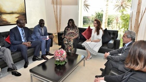La Princesse Lalla du Maroc reçoit Mariéme Faye Sall