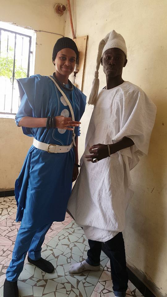 Marie Louise Diaw en mode Baye Fall avec son fils et sa sœur au Magal de Serigne Fallou