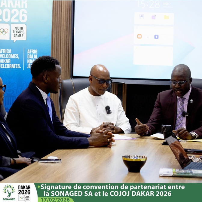 Jeux Olympiques de la Jeunesse - JOJ Dakar 2026 : La SONAGED S.A. a signé une convention de partenariat avec le COJOJ, pour accompagner l’organisation