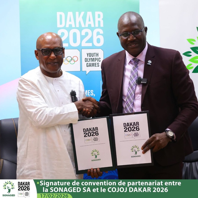 Jeux Olympiques de la Jeunesse - JOJ Dakar 2026 : La SONAGED S.A. a signé une convention de partenariat avec le COJOJ, pour accompagner l’organisation Jeux Olympiques de la Jeunesse - JOJ Dakar 2026 : La SONAGED S.A. a signé une convention de partenariat avec le COJOJ, pour accompagner l’organisation