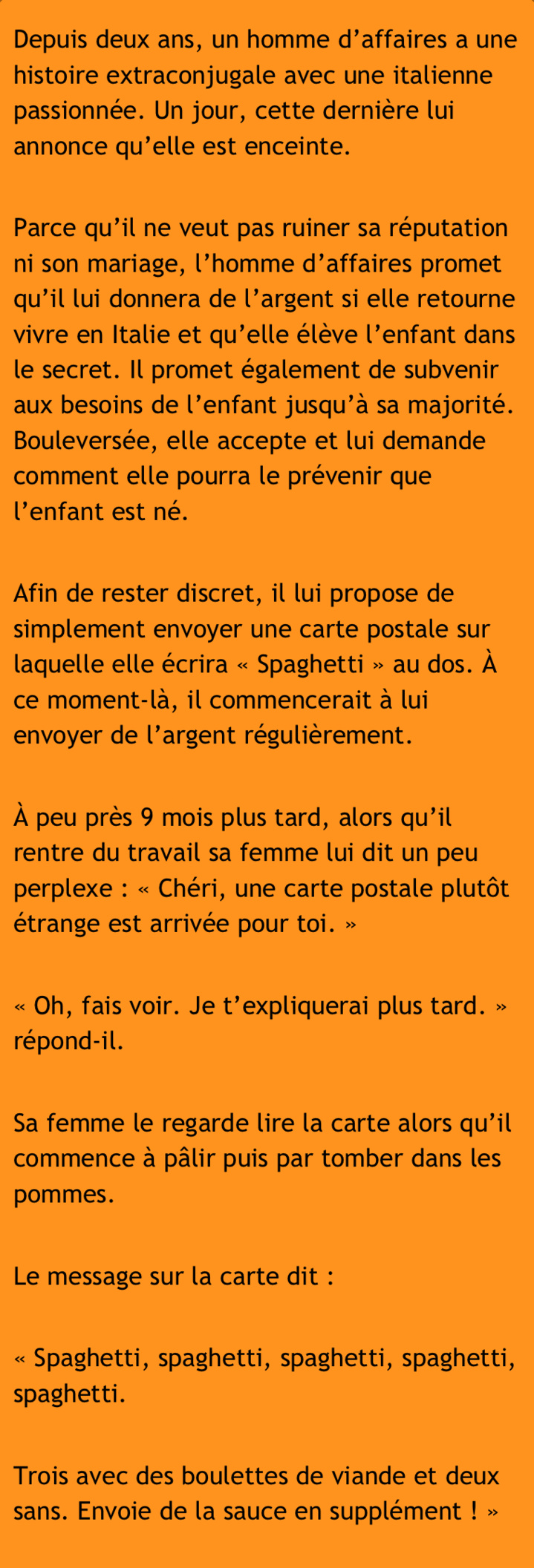 Il met sa maîtresse enceinte. 9 mois plus tard, il tombe presque à la renverse lorsqu’il voit ça.