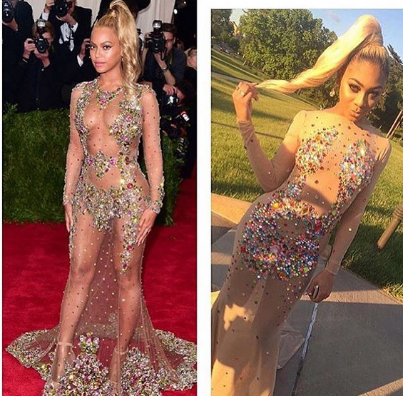 Photos : Une ado américaine copie une célèbre robe de Beyoncé pour aller à son bal de promo !