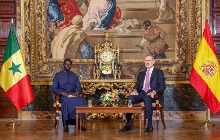 Diplomatie :  Le Président Bassirou Diomaye Faye reçu avec les honneurs au Palais royal de Madrid