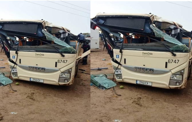 Incident sur l’autoroute Dakar–Thiès : un bus de Dakar Dem Dikk évacué sans blessés