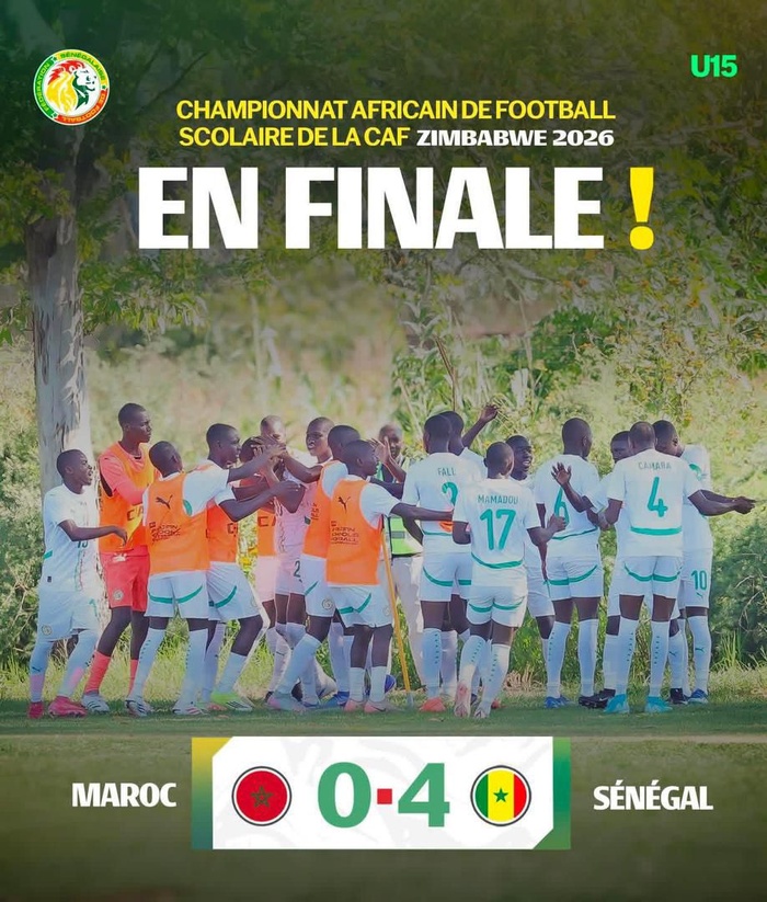 Championnat africain scolaire U15 : le Sénégal écrase le Maroc (4-0) et file en finale