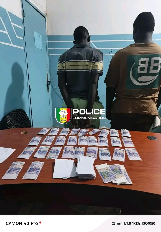 Thiès : la Police démantèle un réseau de faux-monnayeurs et saisit près de 3 millions en billets noirs